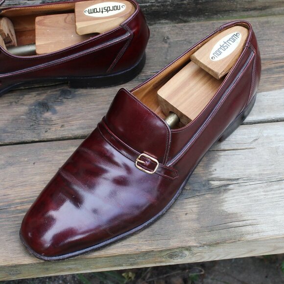 Church's Burgundy Leather Buckle Loafer, Size 9.5 D US, Made in England, GUC - Picture 4 of 14